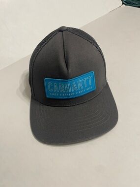Carhartt 2024 Rugged Flex Canvas Mesh SnapBack teal Patch Cap Gravel Hat